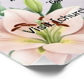 Elegantes Osterposter mit Goldenem Kreuz und Lilie Poster (Ecke)