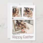 Elegantes Ostersegeln Ostereier FamilienFoto Feiertagskarte (Vorderseite)