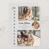 Elegantes Ostersegeln Ostereier FamilienFoto Feiertagskarte (Vorne/Hinten)