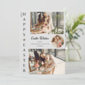 Elegantes Ostersegeln Ostereier FamilienFoto Feiertagskarte (Stehend Vorderseite)