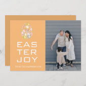 Elegantes Ostersegeln Ostereier FamilienFoto Feiertagskarte (Vorne/Hinten)