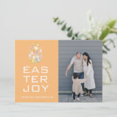 Elegantes Ostersegeln Ostereier FamilienFoto Feiertagskarte (Stehend Vorderseite)