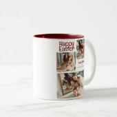 Elegantes Ostersegeln Ostereier FamilienFoto Zweifarbige Tasse (VorderseiteRechts)