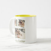 Elegantes Ostersegeln Ostereier FamilienFoto Zweifarbige Tasse (Vorderseite Links)