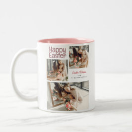 Elegantes Ostersegeln Ostereier FamilienFoto Zweifarbige Tasse