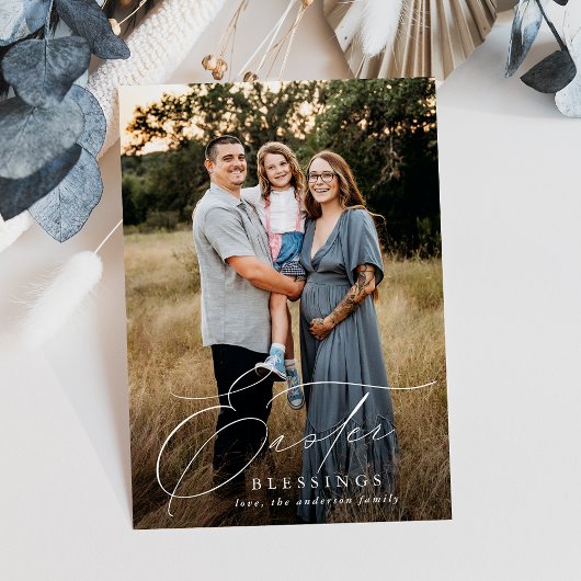 Elegantes Ostersegen-Foto Feiertagskarte