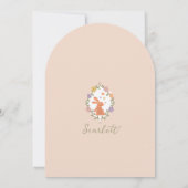 Elegantes Ostersonniges Wappen Frühlingsflora Gebu Einladung (Rückseite)