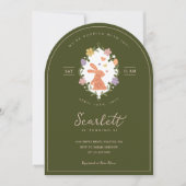 Elegantes Ostersonniges Wappen Frühlingsflora Gebu Einladung (Vorderseite)