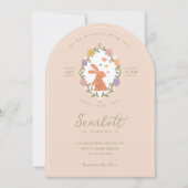 Elegantes Ostersonniges Wappen Frühlingsflora Gebu Einladung (Vorderseite)