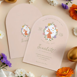 Elegantes Ostersonniges Wappen Frühlingsflora Gebu Einladung