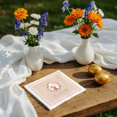 Elegantes Ostersonniges Wappen Frühlingsflora Gebu Serviette