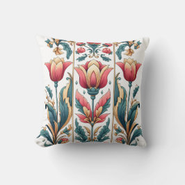 Elegantes Ottomanisches Blumenkissen Kissen