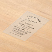 Elegantes Out-of-Office Forever Retirement Party Acryleinladungen (Ablage )