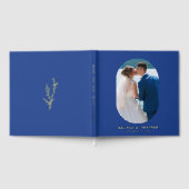 Elegantes Oval Foto Elegante Hochzeit Gästebuch (Voll)