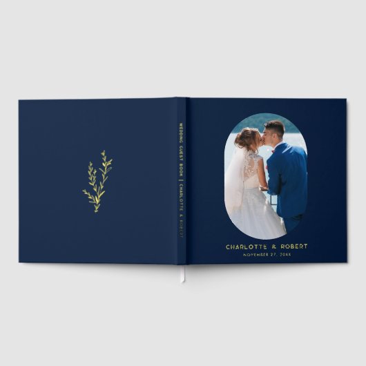 Elegantes Oval Foto Gästebuch (Voll)