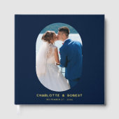 Elegantes Oval Foto Gästebuch (Vorderseite)