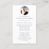 Elegantes Oval Foto Katholische St. Francis Gebets Visitenkarte (Vorderseite)