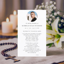 Elegantes Oval Foto Katholische St. Francis Gebets Visitenkarte