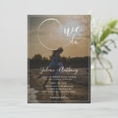 Elegantes Overlay 2 Foto Hochzeit Einladung (Stehend Vorderseite)