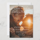 Elegantes Overlay 50. Hochzeitstag 2 Foto Einladung (Vorderseite)