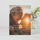 Elegantes Overlay 50. Hochzeitstag 2 Foto Einladung (Stehend Vorderseite)