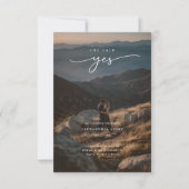 Elegantes Overlay-Foto Sie sagte Yes Brautparty Einladung (Vorderseite)