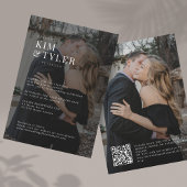 Elegantes Overlay moderne 2 Fotos QR Code Hochzeit Einladung