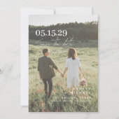 Elegantes Overlay Moderne Skripttypografie 3 Foto Save The Date (Vorderseite)