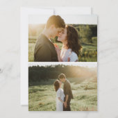 Elegantes Overlay Moderne Skripttypografie 3 Foto Save The Date (Rückseite)