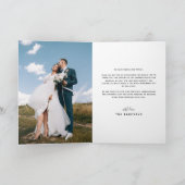 Elegantes Overlay-Skript-Hochzeitungs-Foto Dankeskarte (Innenseite)