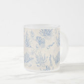 Elegantes Ozeanblau Mattglastasse (VorderseiteRechts)