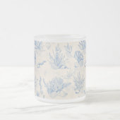 Elegantes Ozeanblau Mattglastasse (Mittel)