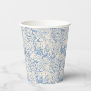 Elegantes Ozeanblau Pappbecher