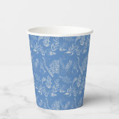 Elegantes Ozeanblau Pappbecher (Rückseite)