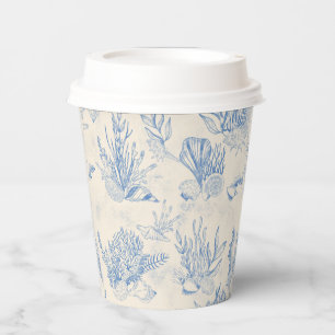 Elegantes Ozeanblau Pappbecher