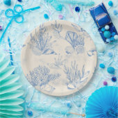 Elegantes Ozeanblau Pappteller (Party)