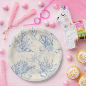 Elegantes Ozeanblau Pappteller (Party)