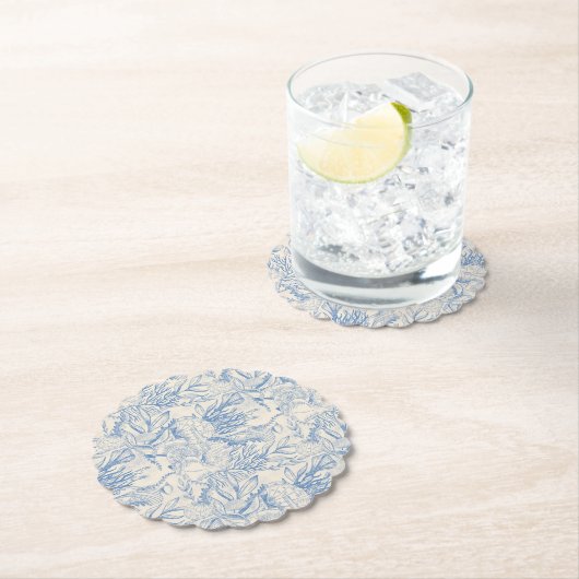 Elegantes Ozeanblau Untersetzer (Vor Ort)