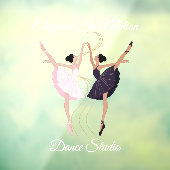 Elegantes Paar beim Tanzen Ballerinas Studi anpass Fensteraufkleber (Blatt 3)