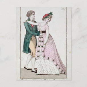 Elegantes Paar beim Tanzen von Waltz Postkarte