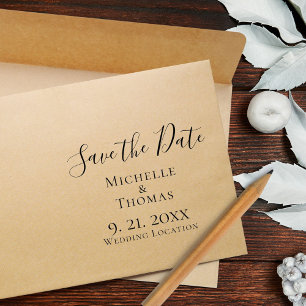 Elegantes Paar-Ereignis, das Save the Date Wedding Gummistempel