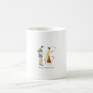 Elegantes Paar Illustration Du bist würdig Kaffeetasse