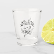 Elegantes Paar-Monogramm-Hochzeitsgeschenk mit Bla