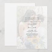 Elegantes, paariges Foto Mute Sonnenblume Beide El Einladung (Vorne/Hinten)