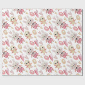 Elegantes Packpapier Aquarell-Ostern-Muster-| (Flach)