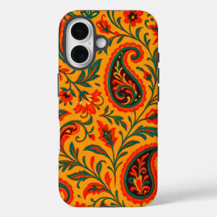 Elegantes Paisley-Blumenmuster iPhone 16 Hülle
