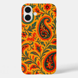 Elegantes Paisley-Blumenmuster iPhone 16 Plus Hülle