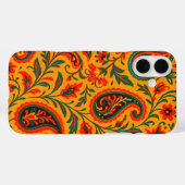 Elegantes Paisley-Blumenmuster Case-Mate iPhone Hülle (Rückseite (Horizontal))