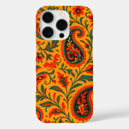 Elegantes Paisley-Blumenmuster iPhone 16 Pro Hülle