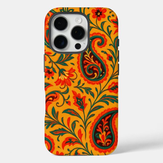 Elegantes Paisley-Blumenmuster Case-Mate iPhone Hülle (Rückseite)
